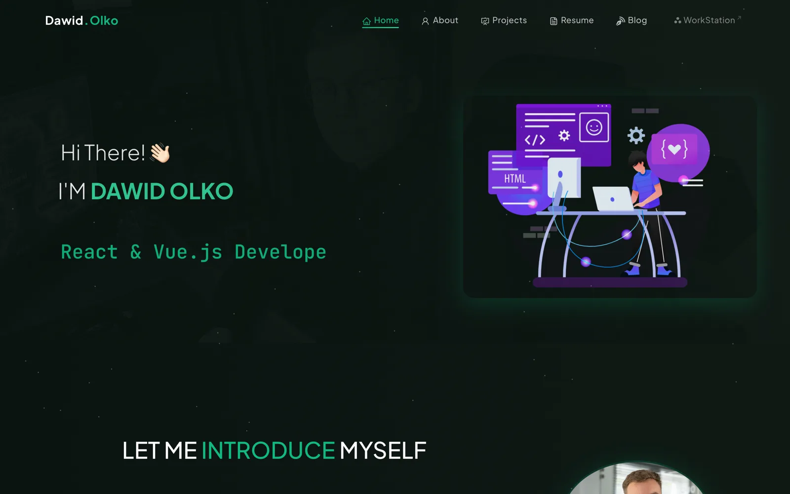 Portfolio — personal portfolio website built with React